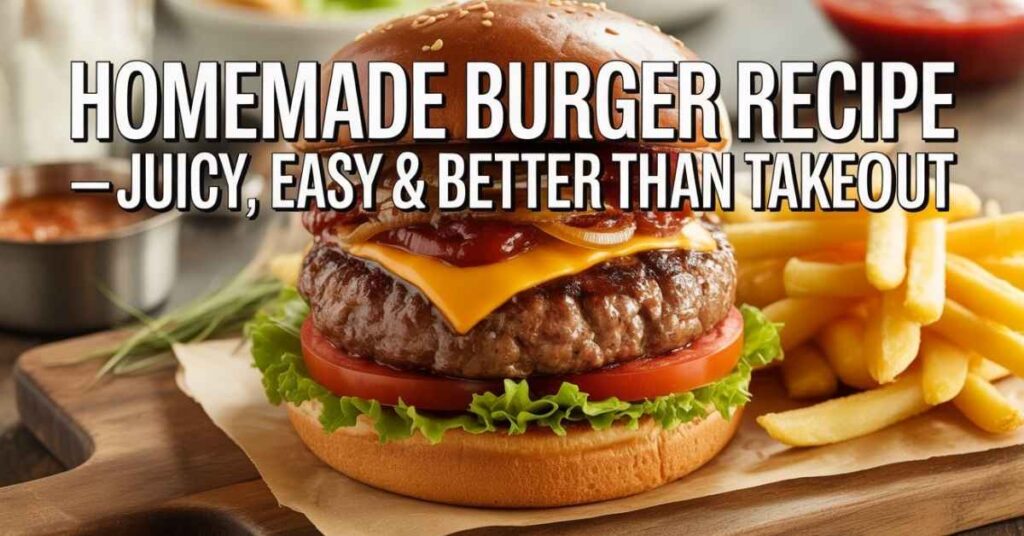 Homemade Burger Recipe